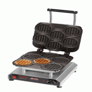 Neumärker® Gaufrier Thermocook® incl. Plaques interchangeables Mini-gaufres - gris inox 12-40801-32