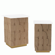 Podiums Dua' Line laiton 35x35x50 et 45x45x65 cm
