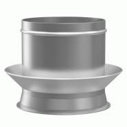 Raccords pour flexible PU avec collet - cône d'écoulement et 4 forures Ø 10 mm