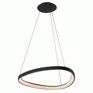 ROSSINI ILLUMINAZIONE Lotus Led Suspension 48W 3000K Noir - Plafonnier Asymétrique Moderne Ip20 Cri80 Dimmable - Groupe Rossini - noir LOU002N