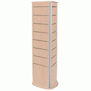 Tour de présentation 3 faces rainurées - L49xP42xH155cm - érable naturel - stable et robuste