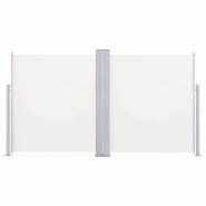 VidaXL Ausziehbare Seitenmarkise Doppelt 170 x 600 cm Creme - beige 48467