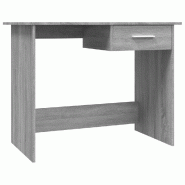 VidaXL Bureau Sonoma gris 100x50x76 cm Bois d'ingénierie Modèle Apex Plus - 815334