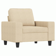 VidaXL Fauteuil Crème 60 cm Tissu Modèle Flex Plus - Matériau naturel 359377