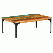VidaXL Table basse 100x60x35 cm Bois de récupération solide Modèle Atlas Master - 247322XL
