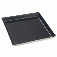 Assiette carrée Quartz bagasse laminée noire 16x16x1,6cm - par 200