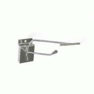 Broche simple fil + T L10cm avec embout pour fond rainuré - chromée - par 20
