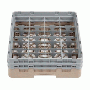 Cambro Panier à verres beige avec 16 compartiments hauteur de verre max 13,3cm. Ce panier à verres offre - 0099511601912