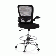 Chaise de travail / tabouret de travail VENDO WORK maille / tissu noir hjh OFFICE - noir polyester 719901