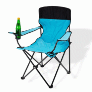 Chaise pliante bleue avec porte-boissons - 3032 Chaise pliante bleue avec porte-boissons - 3032