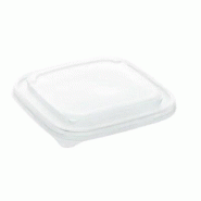 Couvercle  jetable 300 Pcs-17 cm x 17 cm - pour boîte carrée 1000 ml - transparent plastique 3770043638016