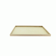 CREAPAK Gusteo plateau carre bois 38x38x2 fsc lot de 20 - beige Bois massif PLW-7480320