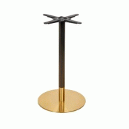 Emh Pied de table rond noir et doré H72 cm – guéridon bistrot professionnel - noir acier BISPIEDH72RDGDBK