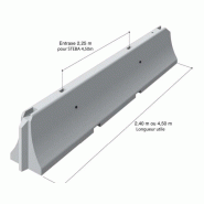 Glissiere et separateur de voie en beton