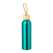 Gourde en aluminium recyclé - Couvercle en bambou avec anse - 600 ml - Couleur bleu Gourde en aluminium recyclé - Couvercle en bambou avec anse - 600 ml - Couleur bleu