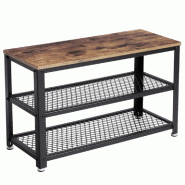 Helloshop26 - Banc à chaussures au style industriel 73 x 30 x 45 cm marron 12_0005845 - marron métal 3000223262817