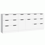 Helloshop26 - Buffet bahut commode armoire meuble de rangement organisateur cuisine salle de séjour salons 3 pcs bois d'ingénierie 02_0037016 - 3000 Helloshop26 - Buffet bahut commode armoire meuble de rangement organisateur cuisine salle de séjour salons 3 pcs bois d'ingénierie 02_0037016 - 3000