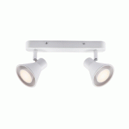 Nordlux Spoterie EIK 2-Spot Métal Blanc, H.15 - IP20 - GU10 / Intérieur - blanc 5701581369689