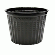 Papstar 20x gobelets à soupe ronds réutilisables 500ml en noir - noir PP989