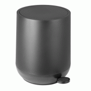 Poubelle à pédale ronde 5 Litres en ABS noir