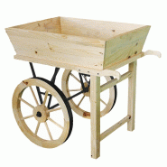 Présentoir bois naturel Charrette - Présentoir bois naturel Charrette -