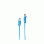 Shiverpeaks BASIC-S Câble USB 3.0, USB-A mâle, USB-A femelle, 3 m - bleu 4017538042316