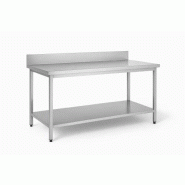 Table de travail en inox avec dosseret 2000 x 700 mm inoxchr - 3667470000397