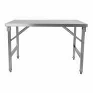 Table en inox sans sous tablette - P600 mm - H850 mm - L1200 mm - STTFD126_0