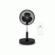 Ventilateur Silencieux Sans fil à Batterie Rechargeable USB NOIR Pied Pliable & Télescopique Télécommande Autonomie 24h Jocca - noir 8435253581594 Ventilateur Silencieux Sans fil à Batterie Rechargeable USB NOIR Pied Pliable & Télescopique Télécommande Autonomie 24h Jocca - noir 8435253581594