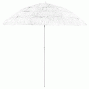 VidaXL Parasol de plage Hawaii blanc 240 cm Modèle Patio Vega Prime Plus - blanc 314701