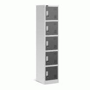 ARMOIRE VESTIAIRE 5 ÉTAGÈRES 5 COMPARTIMENTS ACIER GRIS 14_0000477 ARMOIRE VESTIAIRE 5 ÉTAGÈRES 5 COMPARTIMENTS ACIER GRIS 14_0000477