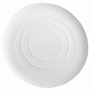 Assiette carton blanc à relief Ø30cm - par 50