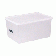 Bac alimentaire + couvercle 6750ml 30x20x15cm polyéthylène blanc