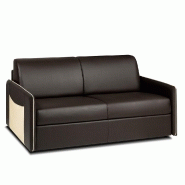 CANAPÉ CONVERTIBLE EXPRESS BALI 140CM MATELAS 16CM POLYURÉTHANE MARRON ACCOUDOIRS VIDE-POCHES CRÈME CANAPÉ CONVERTIBLE EXPRESS BALI 140CM MATELAS 16CM POLYURÉTHANE MARRON ACCOUDOIRS VIDE-POCHES CRÈME