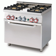 Cuisinière à gaz 4 feux avec four à gaz statique et grill. Dimensions 80x60 h90 cm. Modèle CF4-68G - 2219
