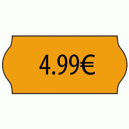 Etiquette Meto format 26x12mm fluo orange standard - par 12000