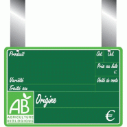 Étiquettes Bio primeur vocc à pattes 15x10cm - sachet de 10 - PVC 0,75mm d'épaisseur