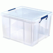 Fellowes Boîte de rangement ProStore, 48 litres, transparent - transparent plastique 0043859758456