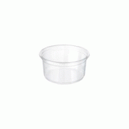 FHC - 600Pcs - Pot Deli rond PET avec couvercle plat attaché Ø 11,5cm H35mm 250ml - transparent plastique FHC210DELKO250 FHC - 600Pcs - Pot Deli rond PET avec couvercle plat attaché Ø 11,5cm H35mm 250ml - transparent plastique FHC210DELKO250