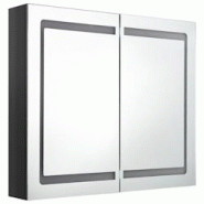 Helloshop26 - Armoire de salle de bain à miroir led 80 x 12 x 68 cm noir brillant 02_0006617 - 3000363524639 Helloshop26 - Armoire de salle de bain à miroir led 80 x 12 x 68 cm noir brillant 02_0006617 - 3000363524639