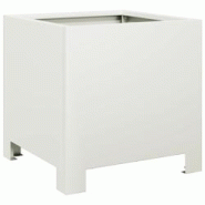 Helloshop26 - Jardinière bac lit surélevé plantes fleurs terrasse jardin 30 x 30 x 30 cm acier blanc 02_0037484 - 3000214253350 Helloshop26 - Jardinière bac lit surélevé plantes fleurs terrasse jardin 30 x 30 x 30 cm acier blanc 02_0037484 - 3000214253350