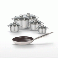 Lot Poêle 32 cm Elo Bistro Line & 5 Faitouts Elo Brillant - gris 3176239985344