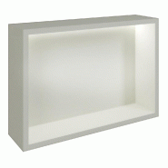 Présentoir Cage blanc mat avec LED 56x14,5x38,4cm