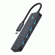 Rapoo UCH-4001 USB-C vers USB-A Hub Aluminium 4 Ports - Gris - 6940056114167