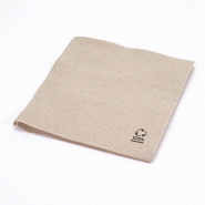 Serviette en ouate recyclée naturel 1 pli 33x33cm - par 100