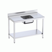 Table inox de préparation avec bac centrale et étagère P 600 mm | Distform-bac Au centre longueur 1600 mm - 8445842025064 Table inox de préparation avec bac centrale et étagère P 600 mm | Distform-bac Au centre longueur 1600 mm - 8445842025064