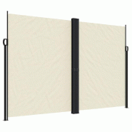 VidaXL Auvent latéral rétractable Crème 220x1200 cm Modèle Atlas Prestige Élite - 4004865