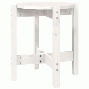 VidaXL Table basse Blanc Ø 42,5x45 cm Bois massif de pin Modèle Outdoor Rho Plus - 822313