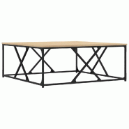 VidaXL Table basse chêne sonoma 100x100x40 cm bois d'ingénierie Modèle Atlas Master Select - 835365