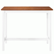 VidaXL Table de bar Bois massif 108x60x91 cm Modèle Zenith Ronde - Bois manufacturé 245548